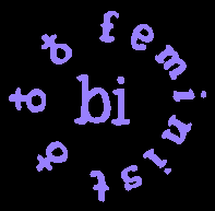  Bi feminist badge design 
