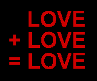  Love+Love=Love badge design 